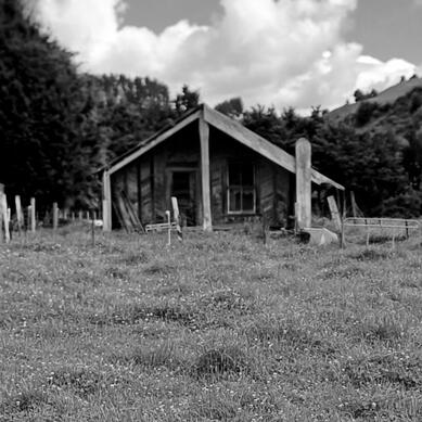 Haeatarangi Barker — Pētania Pā Black and white photograph of Pētania Pā Hinemihi Wharenui used as the author image for writer Haeatarangi Barker.
